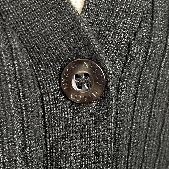 NEW YORK & CO Black Ribbed V-Neck Cardigan - Picture 10 of 14